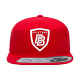 BILLET BMX SHIELD LOGO PREMIUM WOOL SNAPBACK HAT RED BIL110F-1-RED-WHT