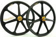SKYWAY 24" GRAPHITE CARBON FIBER COMPOSITE TUFF WHEELS WITH GOLD ALLOY FLANGE MAG WHEELS k67420000AAC