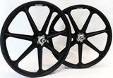 SKYWAY 24" TUFF WHEELS WITH SILVER ALLOY FLANGE HUBS MAG WHEELS K67420000AAA