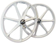 SKYWAY 24" TUFF WHEELS WITH SILVER ALLOY FLANGE HUBS MAG WHEELS K67420000AAA