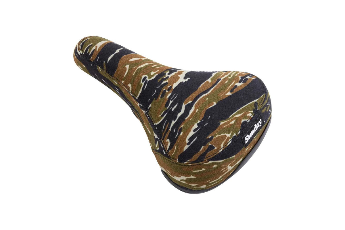 SUNDAY TIGER STRIPE CAMO RAILED CRUISER SEAT SADDLE 