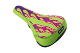 SUNDAY FLAMES CRUSIER RAILED SEAT SADDLE SBS-862C-PURGRN