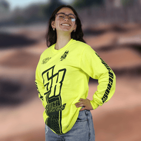Supercross BMX | Long Sleeve Practice Jersey Style T-Shirt T-Shirt SX-PJ-YSV
