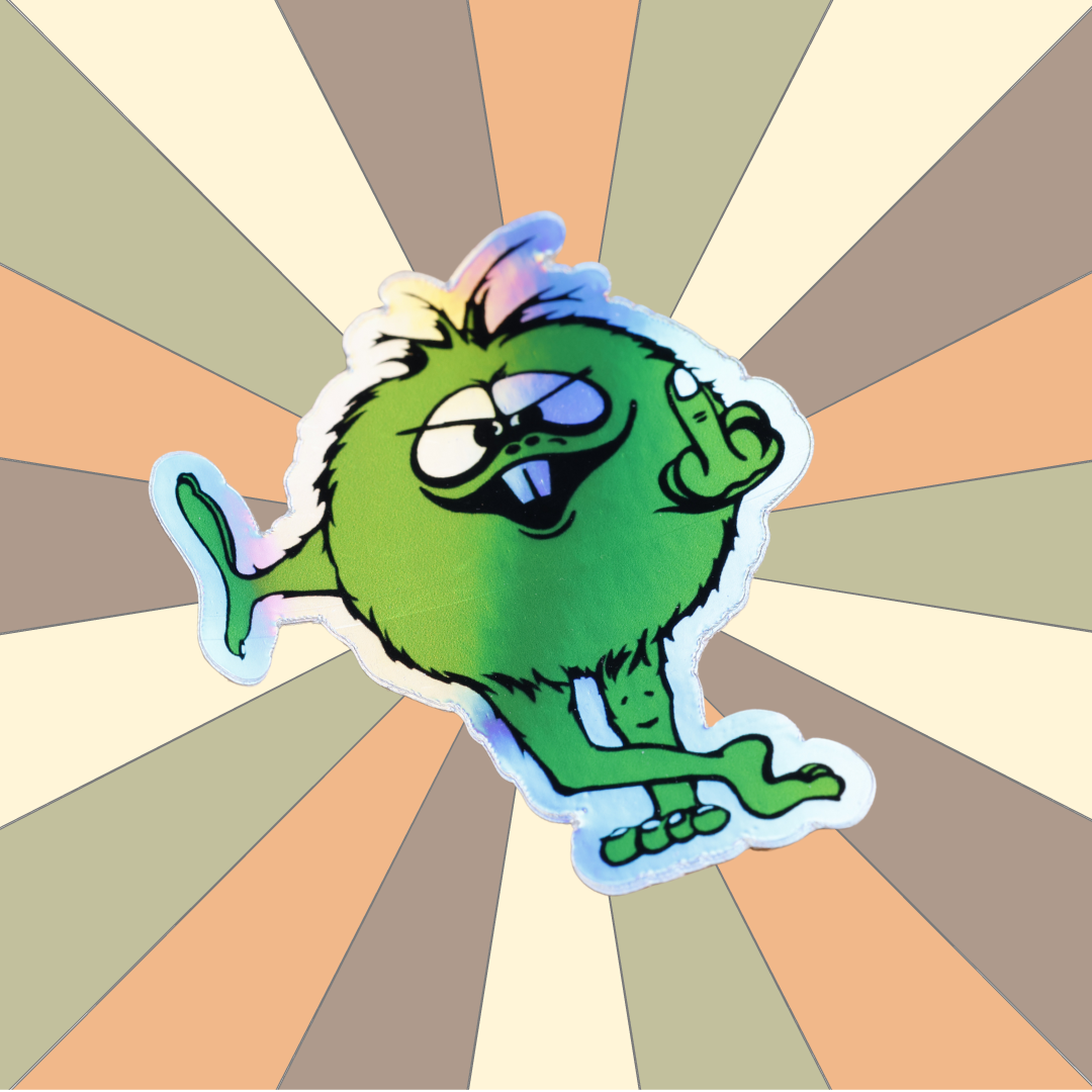 80's BMX RETRO DECAL | Green BMX Troll Flips Bird Stickers Enamel Pins greenguysticker