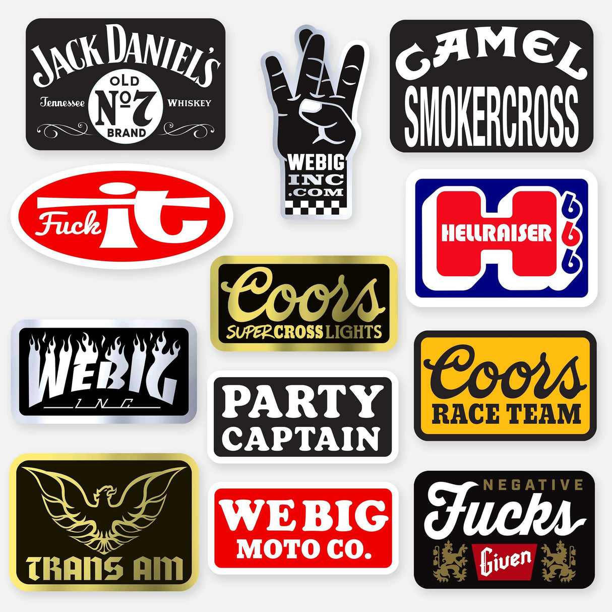 WEBIG STICKERS 12-PACK VERSION TWO Vehicle Decals WWE11913S