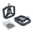 BILLET BMX SHIELD PLATFORM PEDAL SET 9/16 PEDALS BIL-PED-PLAT-SHIELD-RED