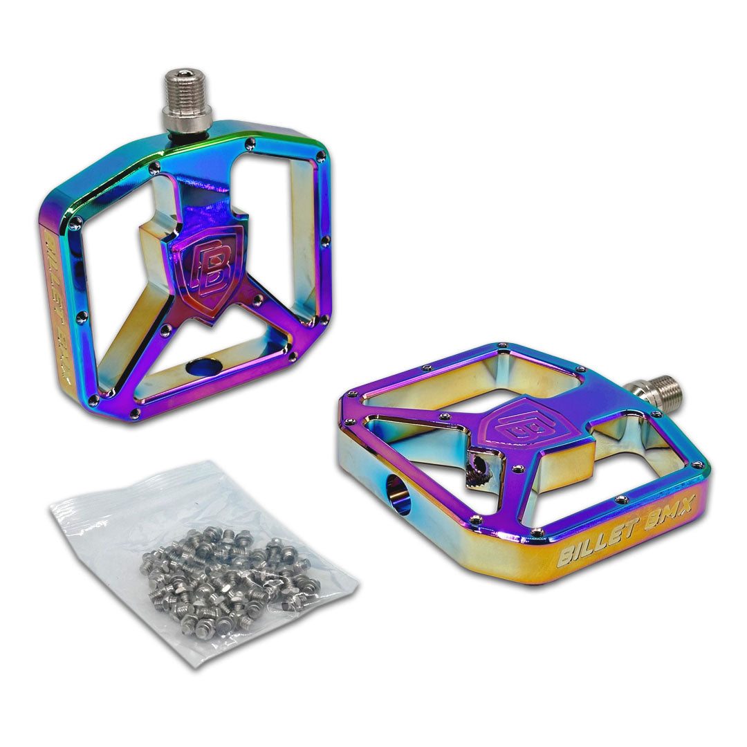 BILLET BMX SHIELD PLATFORM PEDAL SET 9/16