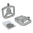 BILLET BMX SHIELD PLATFORM PEDAL SET 9/16 PEDALS BIL-PED-PLAT-SHIELD-RED