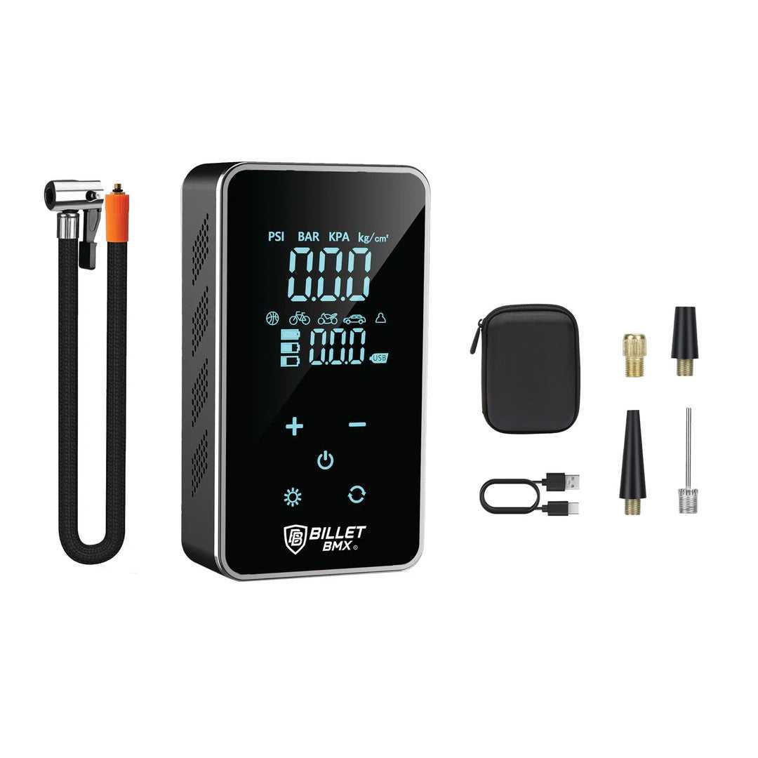 BILLET BMX PORTABLE TIRE PUMP - WIRELESS AIR COMPRESSOR + USB POWER BANK BIL-AIRPUMP