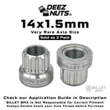 BILLET BMX Deez Nuts 12 Point Bike Axle Nuts 14x1.50mm SPECIAL SIZE FOR ZOOZ REAR (2-Pack) Bicycle Axle Nut BIL-DZNUT-14X1.5-12-RED