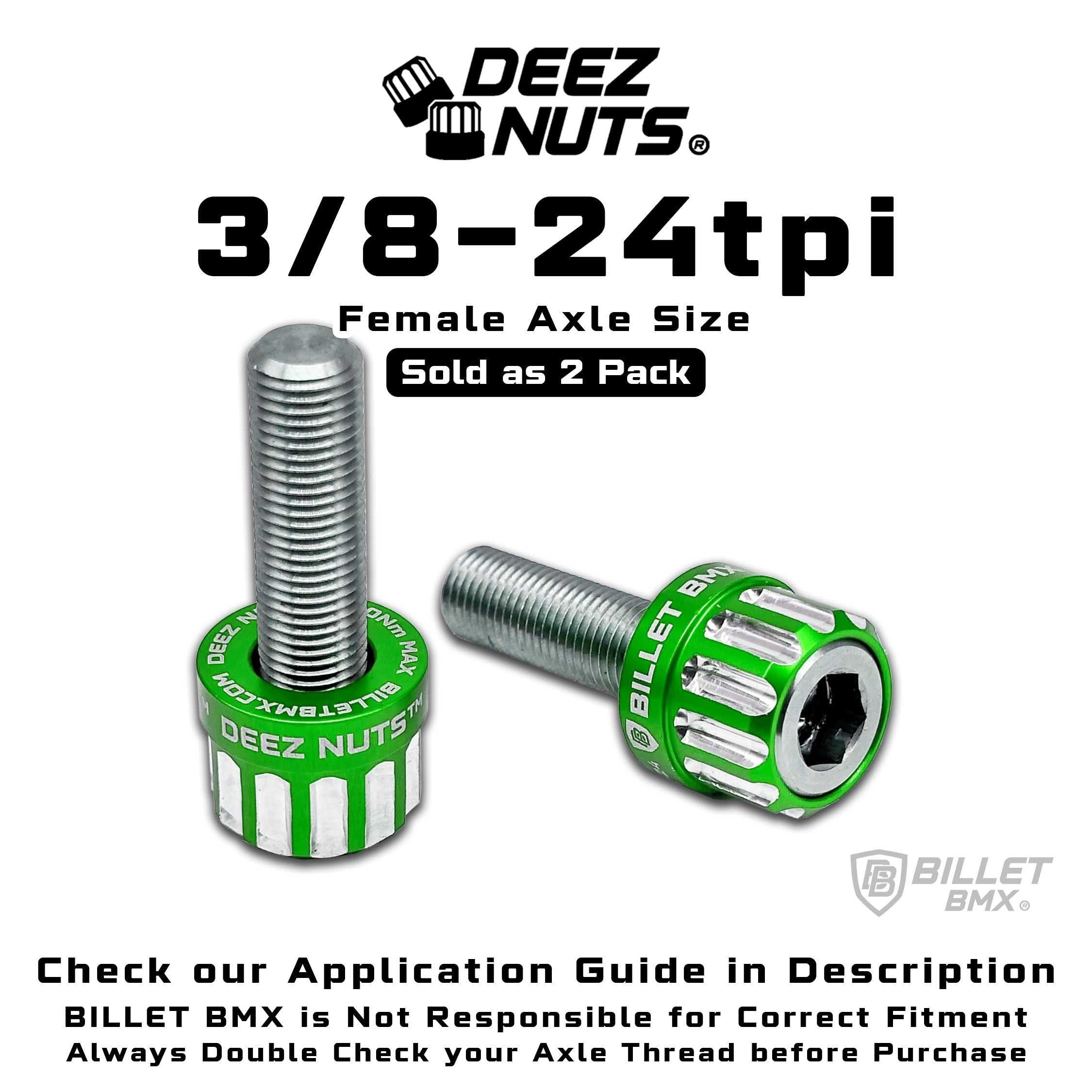その他 D-nuts BILLET BMX Deez Nuts 12 Point Volcano Bolts for Female Hubs 3/8