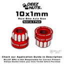 BILLET BMX Deez Nuts 12 Point Bike Axle Nuts 10X1mm (2-Pack) Bicycle Axle Nut BIL-DZNUT-10x1mm-12-BLK