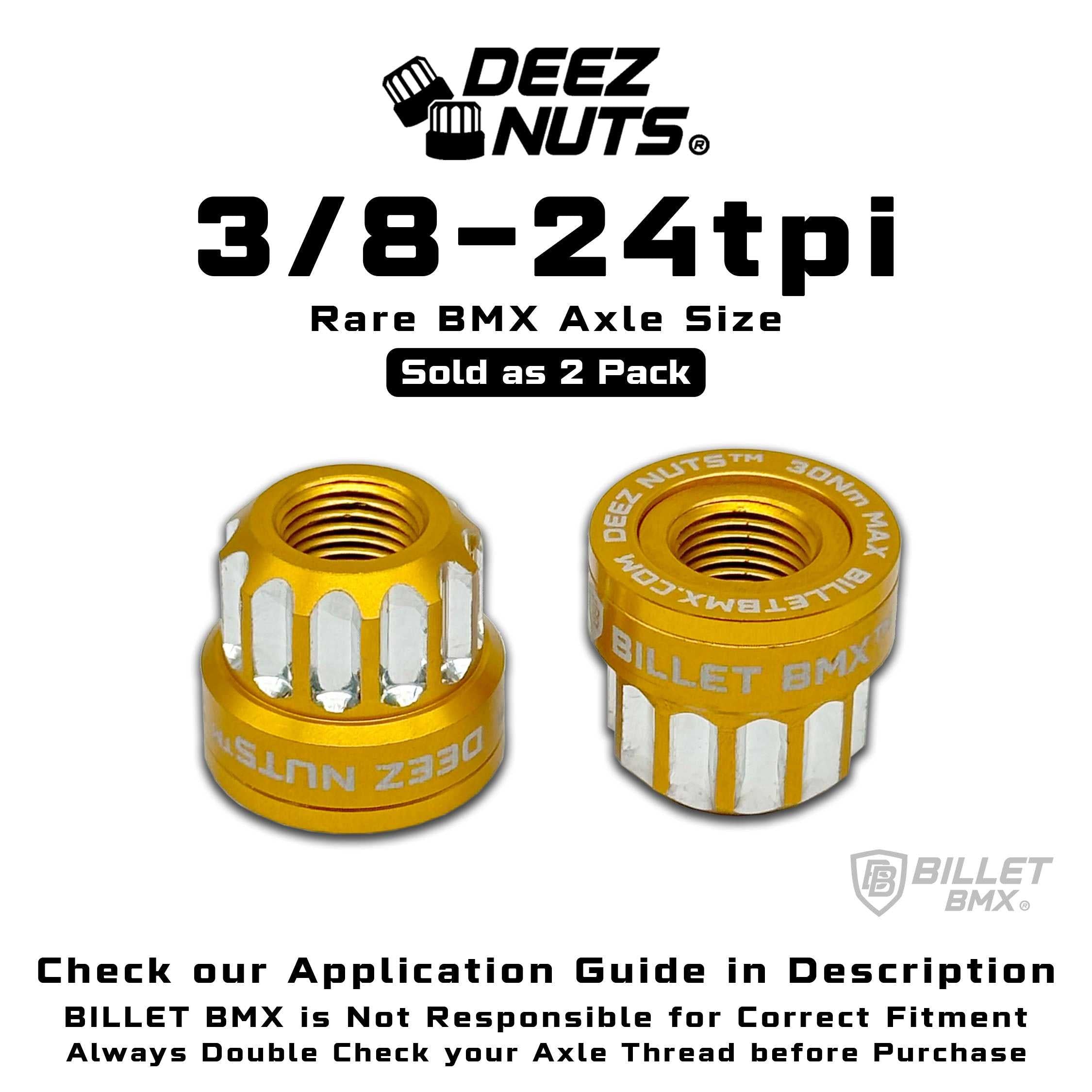 BILLET BMX Deez Nuts 12 Point Bike Axle Nuts 3/8