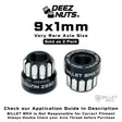 BILLET BMX Deez Nuts 12 Point Bike Axle Nuts 9x1mm SPECIAL SIZE FOR ZOOZ FRONT (2-Pack) Bicycle Axle Nut BIL-DZNUT-9X1-12-BLK