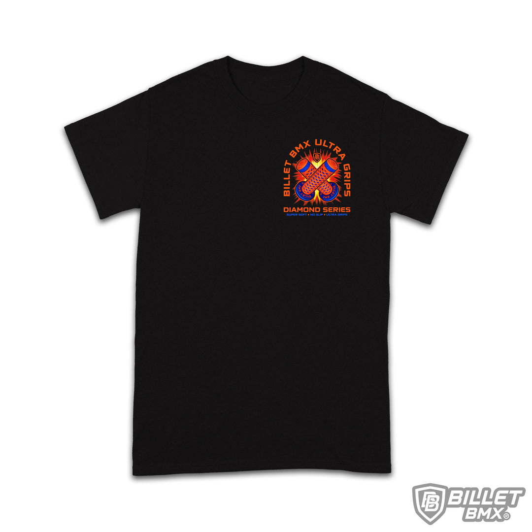 BILLET BMX ULTRA GRIPS DIAMOND SERIES T-SHIRT BLACK