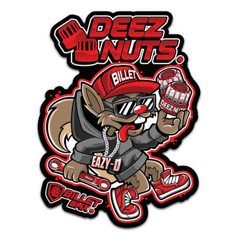BILLET BMX DEEZ NUTS™ EAZY-D SQUIRREL STICKER 2024 BIL-STICKER-EAZYD-2