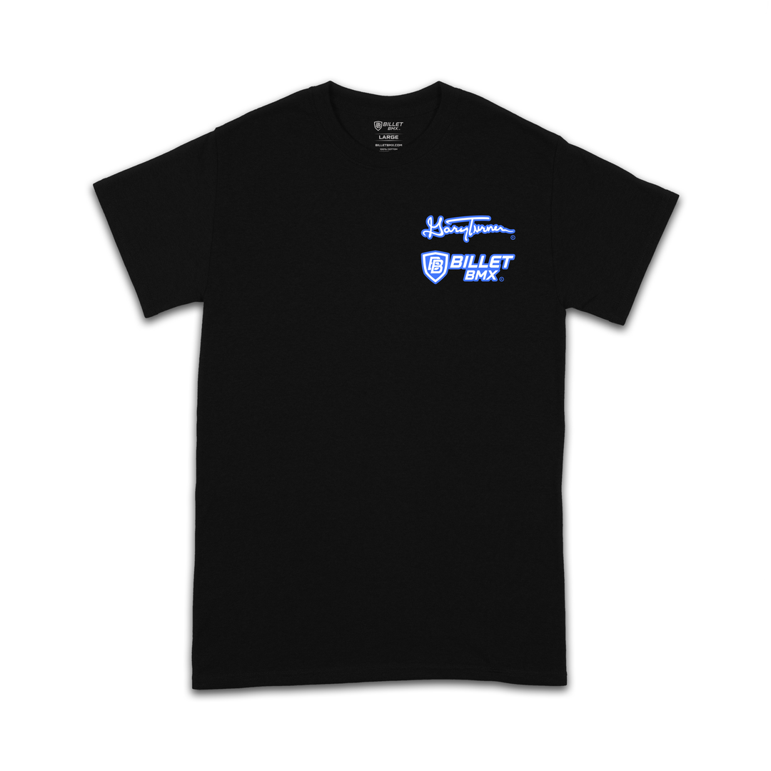 GARY TURNER X BILLET BMX LOGO T SHIRT BLACK BILLETBMX.COM