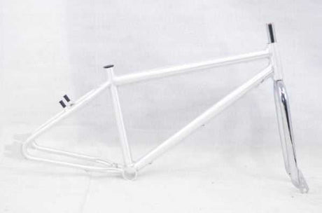 R4 Retro 6061 Aluminum 29" Pro BMX Frame & Chrome Fork, Raw W/ Clear Coat Decals Included BMX Frames sku-41549724254379