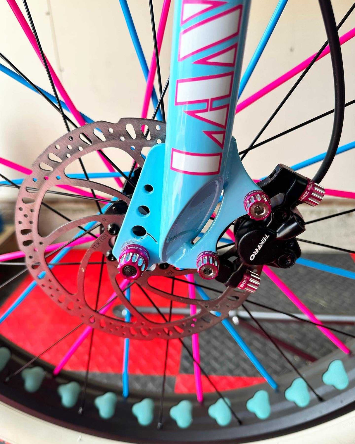 BILLET BMX™ Deez Nuts™ 12 Point Brake Bolts for V-Brakes and Disc Brakes (2 Pack) Bicycle Axle Nut BIL-DZBLT-6MM-12-RED