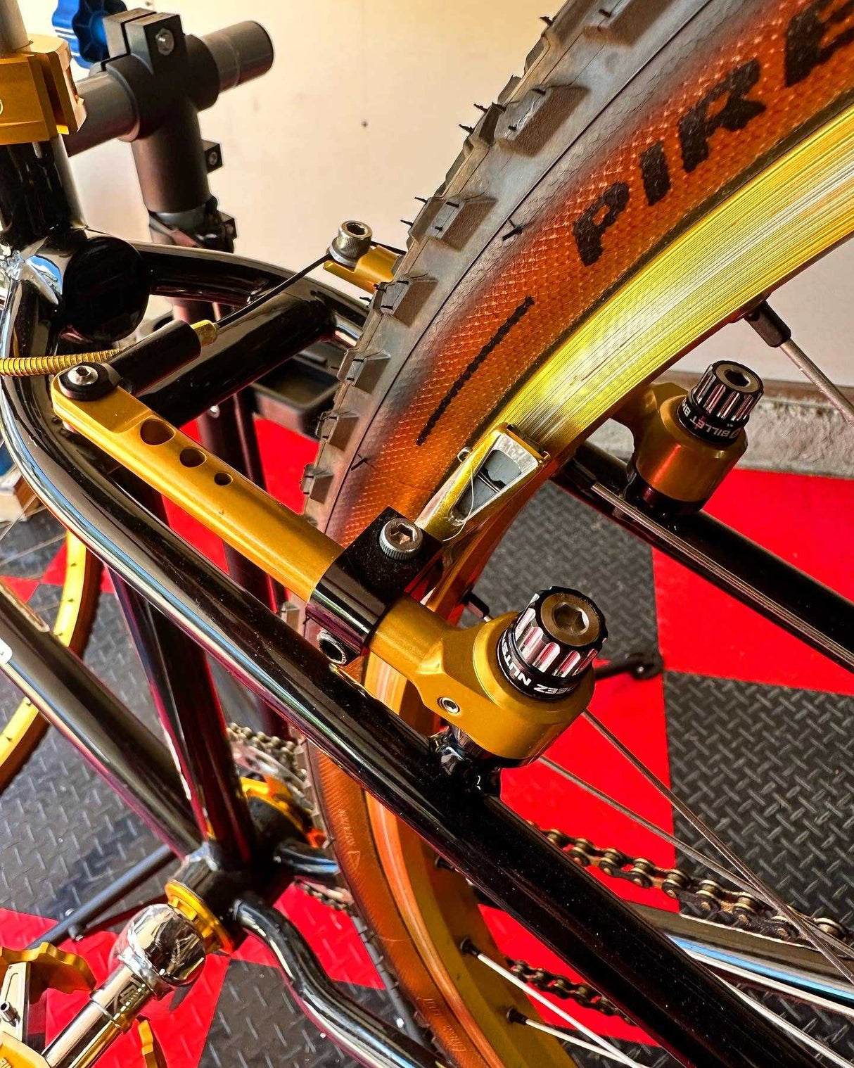 BILLET BMX™ Deez Nuts™ 12 Point Brake Bolts for V-Brakes and Disc Brakes (2 Pack) Bicycle Axle Nut BIL-DZBLT-6MM-12-RED