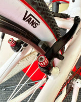 BILLET BMX™ Deez Nuts™ 12 Point Brake Bolts for V-Brakes and Disc Brakes (2 Pack) Bicycle Axle Nut BIL-DZBLT-6MM-12-RED