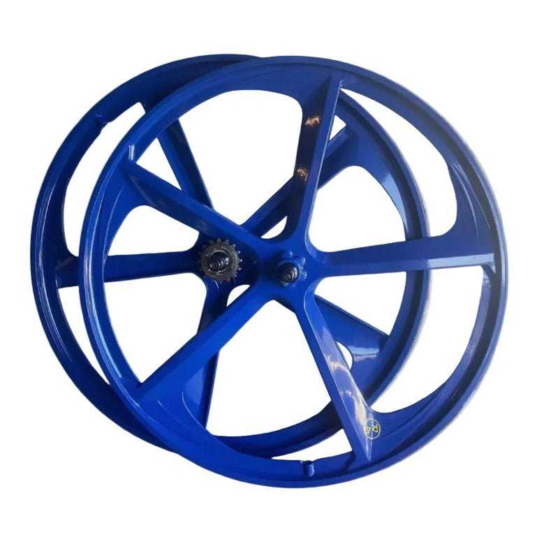 29″ BMX 5-Spoke CNC Alloy Rims Bicycle Sealed Wheel Set, Blue, Non CNC For Disc Brakes 29" BMX Mags sku-45758213783723
