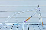 R4 Retro 6061 Aluminum 29" Pro BMX Frame & Chrome Fork, Raw W/ Clear Coat Decals Included BMX Frames sku-41549724254379