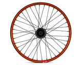 20" RAMPAGE PRO STREET REAR CASSETTE WHEEL, ORANGE / BLACK SPLATTER Bicycle Wheels S2497