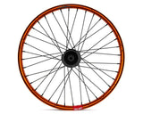 RAMPAGE PRO STREET REAR FREECOASTER WHEEL, ORANGE / BLACK SPLATTER Bicycle Wheels S2496