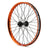 20" RAMPAGE PRO STREET FRONT FEMALE AXLE WHEEL, ORANGE / BLACK SPLATTER Bicycle Wheels S2497