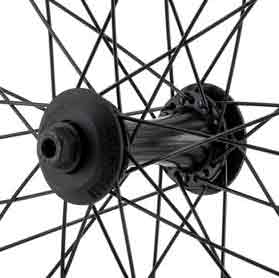 20" RAMPAGE PRO STREET FRONT FEMALE AXLE WHEEL, ORANGE / BLACK SPLATTER Bicycle Wheels S2497