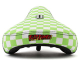 FAST TIMES XL PIVOTAL SEAT GREEN CHECKERBOARD Bicycle Saddles S725