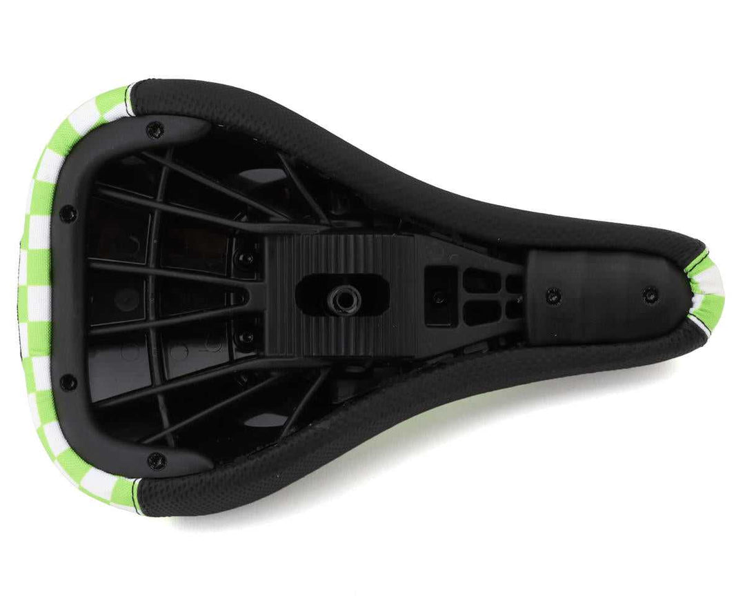 FAST TIMES XL PIVOTAL SEAT GREEN CHECKERBOARD Bicycle Saddles S725