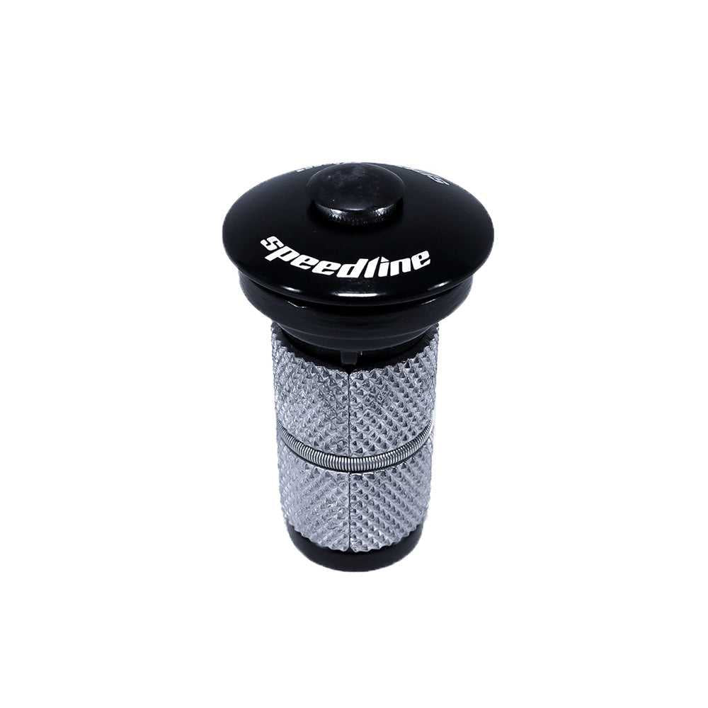 Speedline Parts | 1 1/8" Black Expander Plug and Top Cap Headsets SL-118-COM