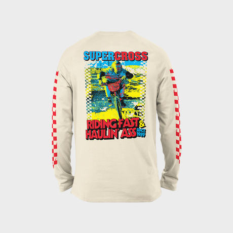Supercross BMX | Riding Fast and Haul Ass Long Sleeve T-Shirt Apparel SXT-RFH-YLG
