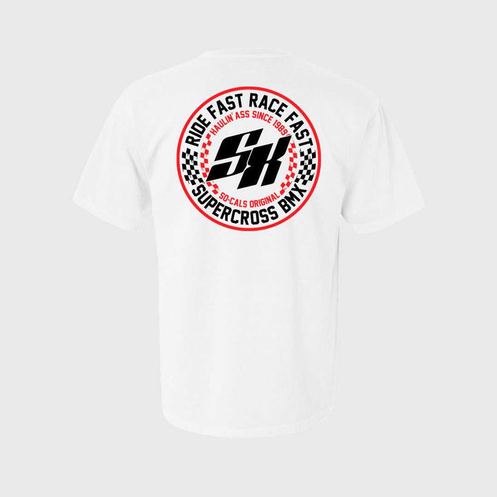 Supercross BMX | White Speed Checks T-Shirt Apparel SXT-WSCT-ASM