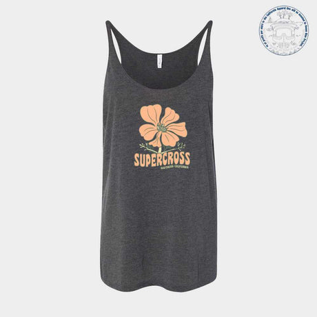 Supercross BMX | Trippy Botanical Poppy Womens Tank Top Apparel WTL-TT-WAS