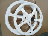 R4 Premium 29″ BMX 5-Spoke Alloy Bicycle Sealed Wheel set, White, Non CNC For Disc Brakes 29" BMX Mags 10