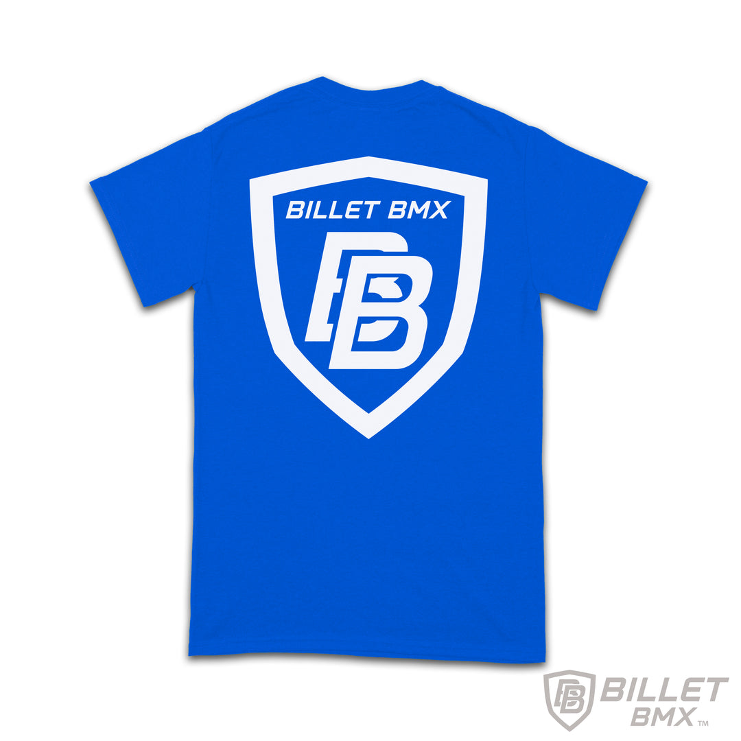 BILLET BMX SHIELD LOGO T-SHIRT BLUE