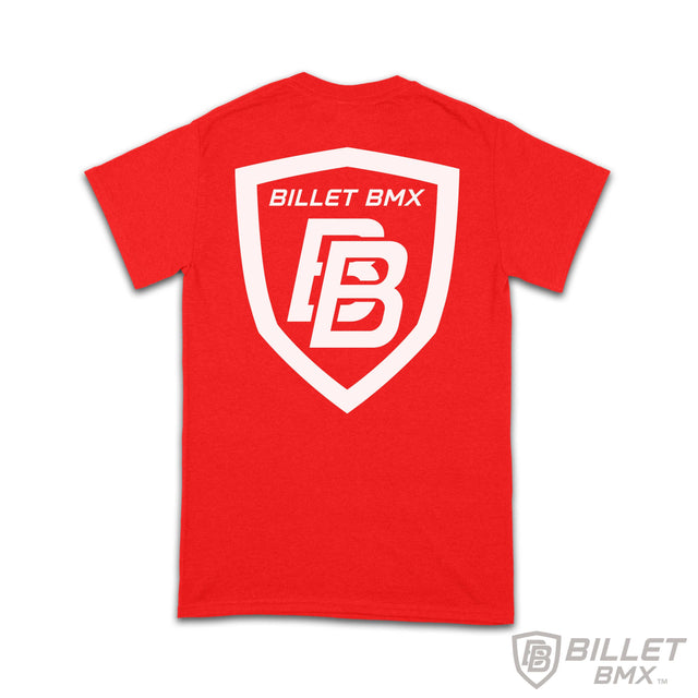 BILLET BMX SHIELD LOGO T-SHIRT RED BIL-TSHIRT-1-RED-S