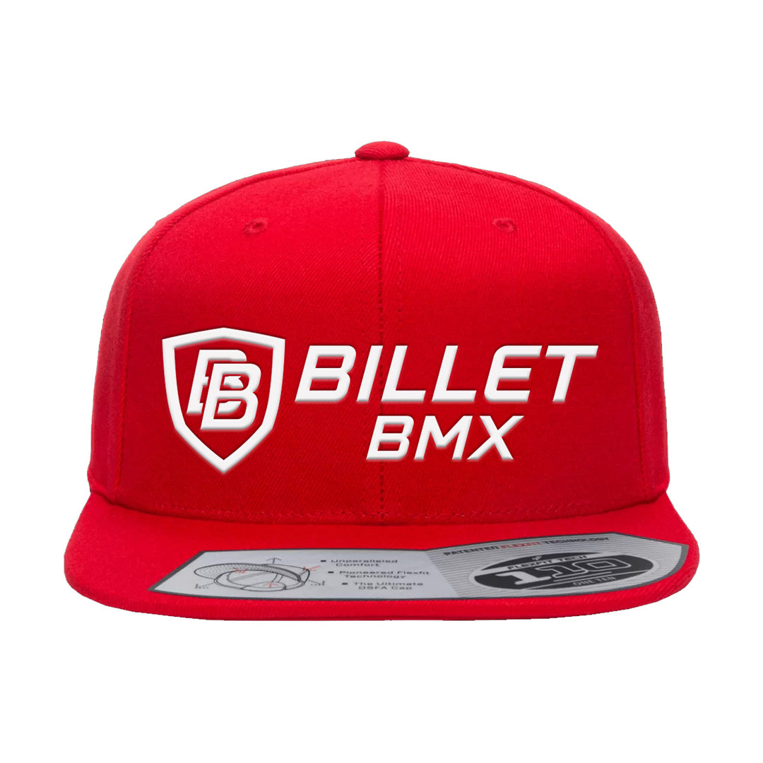 "BILLET BMX LOGO" PREMIUM WOOL SNAPBACK HAT RED