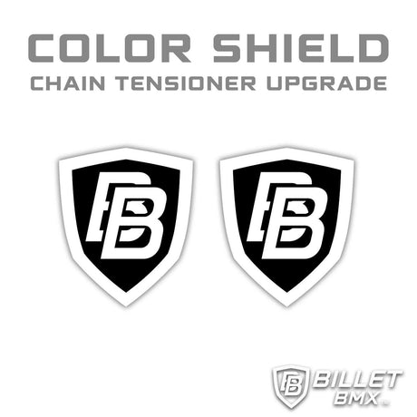 BILLET BMX SHIELD COLOR CHANGE UPGRADE FOR CHAIN TENSIONERS (2 Pack) **Read Description** CHAIN TENSIONERS BIL-SHIELD-BB-RED