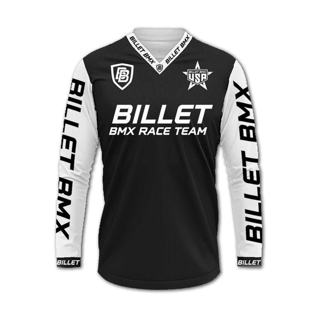 BILLET BMX RACE TEAM LONG SLEEVE JERSEY BIL-JERSEY-1-BLK-XS