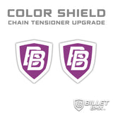BILLET BMX SHIELD COLOR CHANGE UPGRADE FOR CHAIN TENSIONERS (2 Pack) **Read Description** CHAIN TENSIONERS BIL-SHIELD-BB-RED