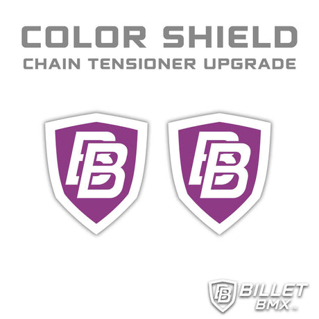 BILLET BMX SHIELD COLOR CHANGE UPGRADE FOR CHAIN TENSIONERS (2 Pack) **Read Description** CHAIN TENSIONERS BIL-SHIELD-BB-RED