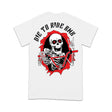 Die to Ride BMX - Big Skull Ripper - Mens T-Shirt - White T-Shirt R/D100WH01-M