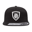 BILLET BMX SHIELD LOGO PREMIUM WOOL SNAPBACK HAT BLACK BIL-110F-1-BLK-WHT