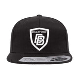 BILLET BMX SHIELD LOGO PREMIUM WOOL SNAPBACK HAT BLACK BIL-110F-1-BLK-WHT