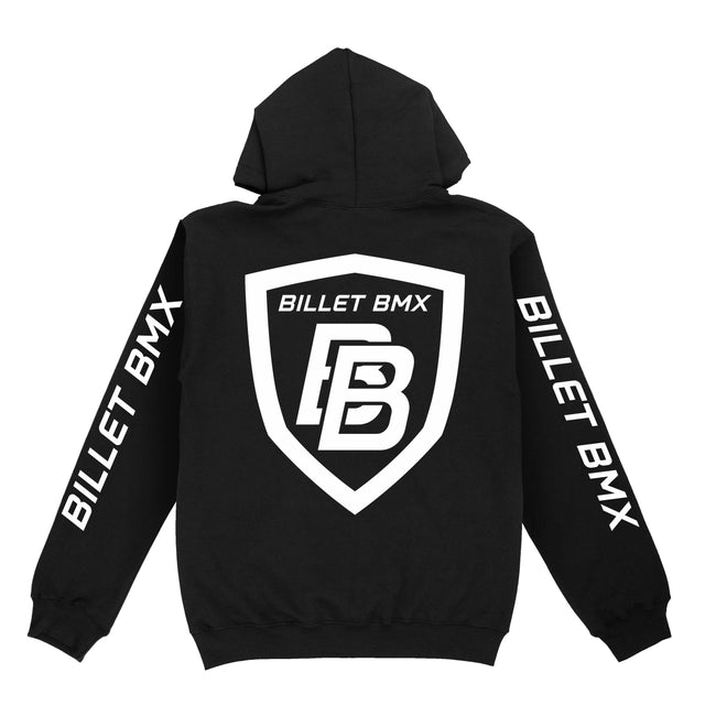 BILLET BMX SHIELD LOGO PULL OVER HOODIE BLACK BIL-HOODIE-1-BLK-S