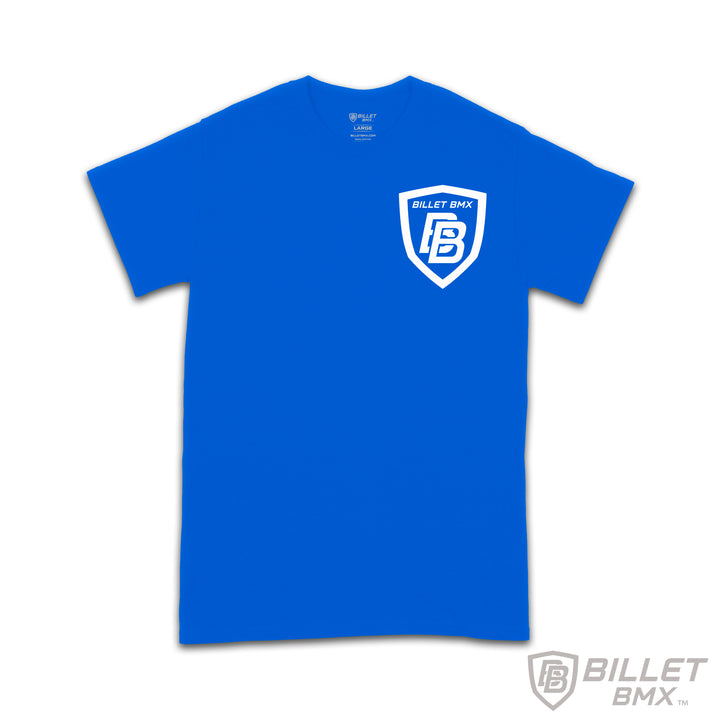 BILLET BMX SHIELD LOGO T-SHIRT BLUE